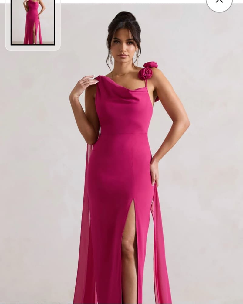 Club L London Fuchsia Pink Angeline Dres - Image 2