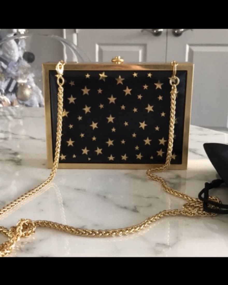 Alice + Olivia Clutch - Black Gold Star - Image 3