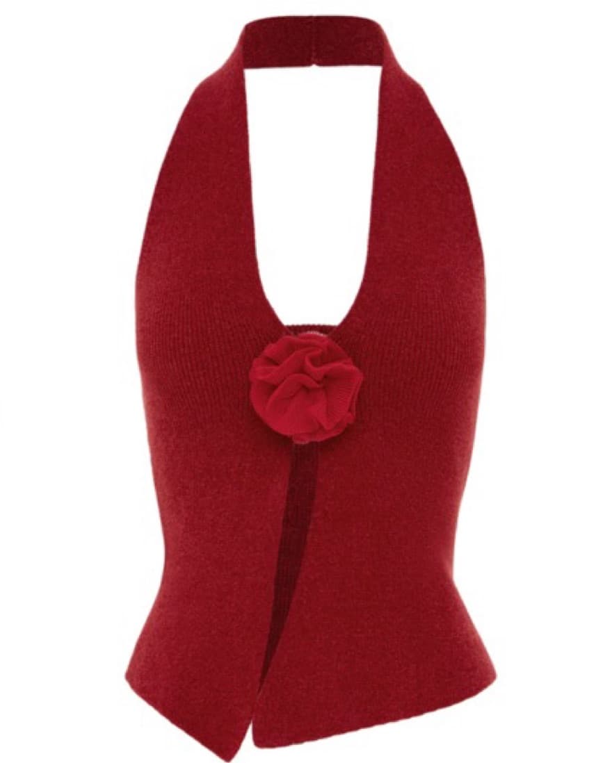 With Jèan Red Rose Top (S) - Image 1