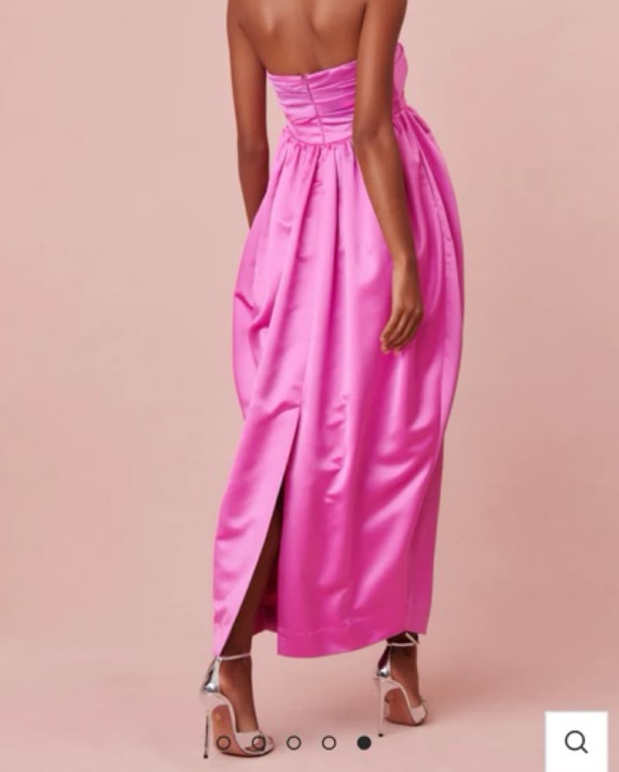 Love Shack Fancy Pink Satin “Luxie”Dress - Image 3