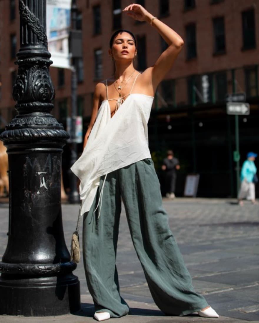 St. Agni Silk Drape Top - Image 4