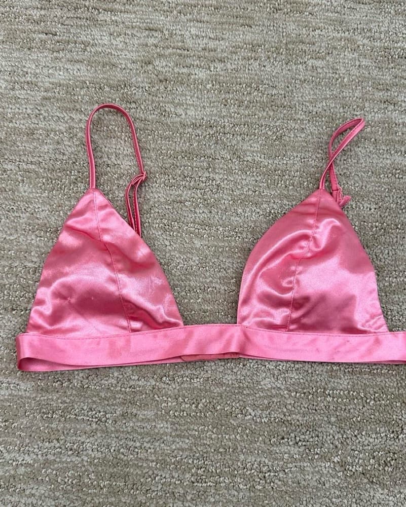 Forever 21 Hot Pink Satin Bralette  - Image 1