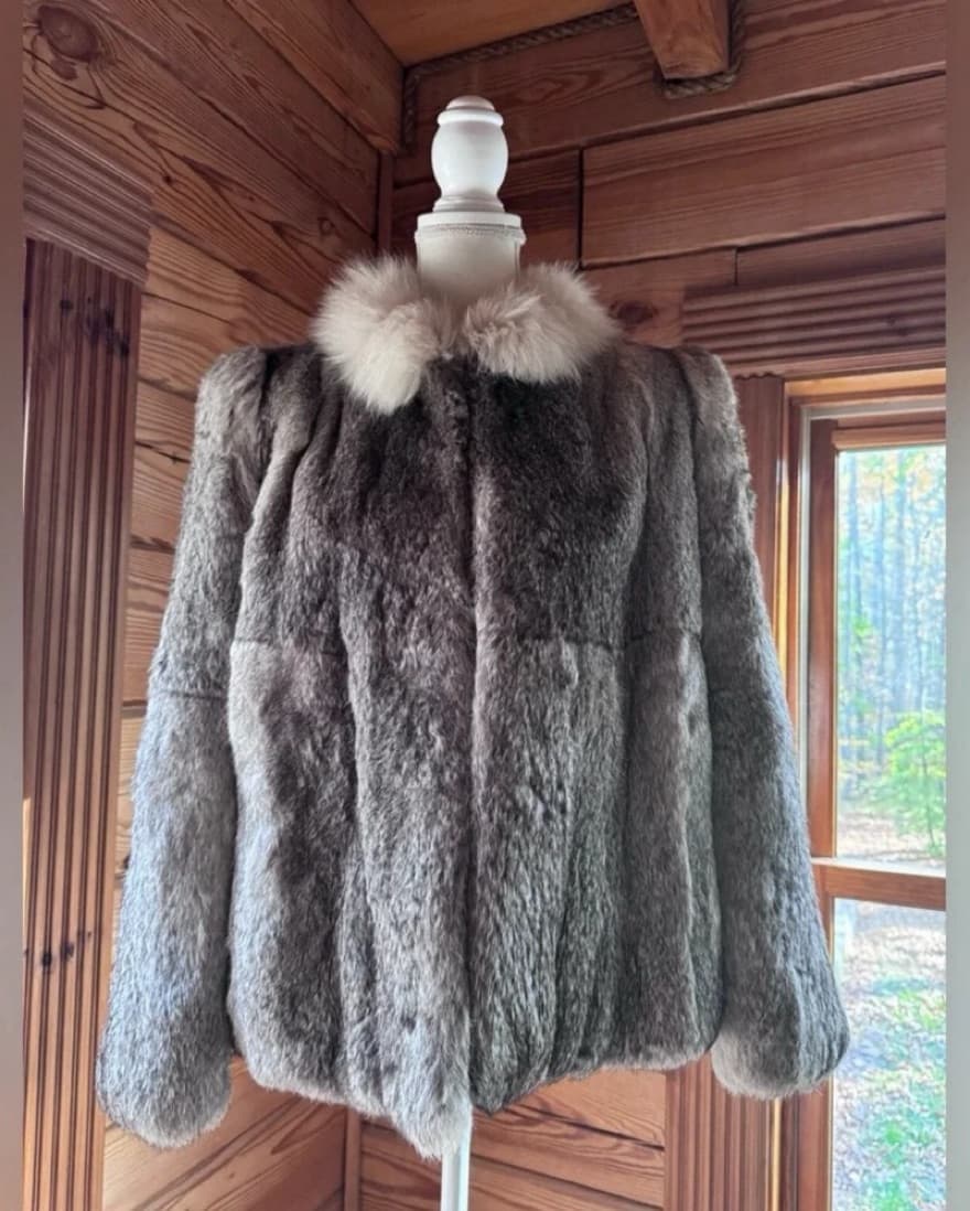 Vintage Rabbit Fur Coat  - Image 2