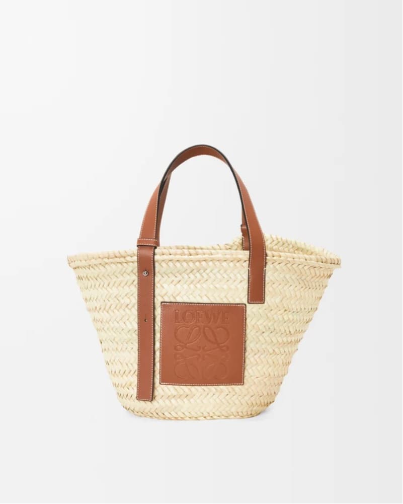 Loewe Basket in palm leaf and calfskin - Image 5