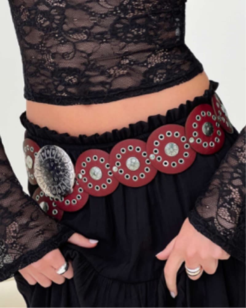 Burgundy Festival Belt  - Image 1