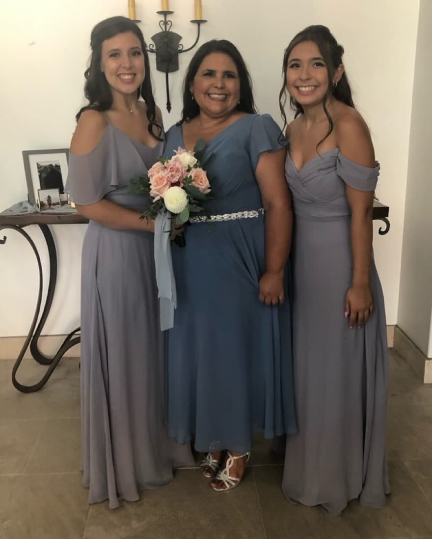 Silver Bridesmaid Dress - Image 3