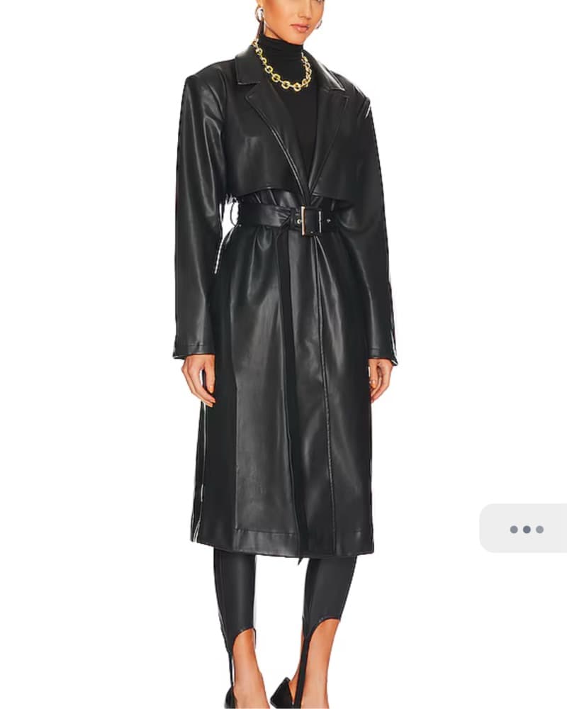 We Wore What Vegan Leather Trench Coat - Image 2