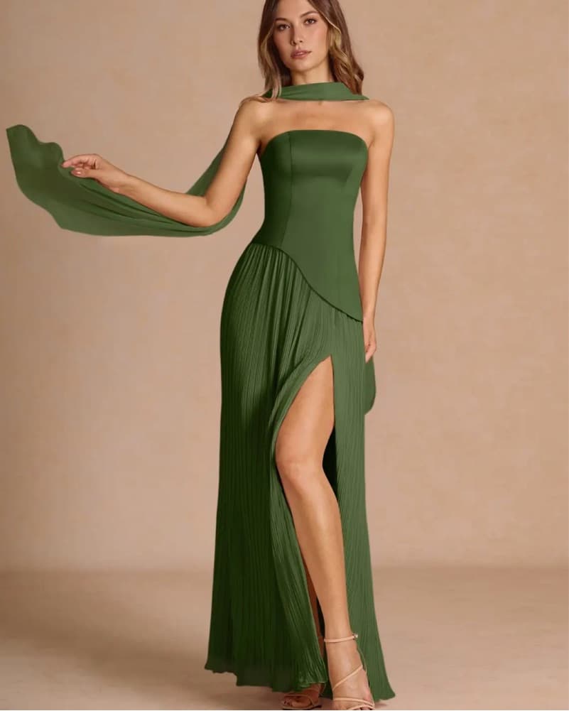 Azazie Strapless Tierney Maxi Dress - Image 1