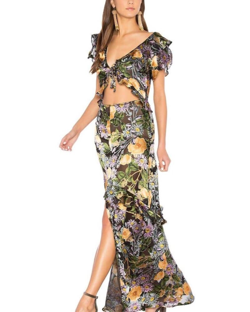 Vibrant Floral Maxi Dress - Image 1