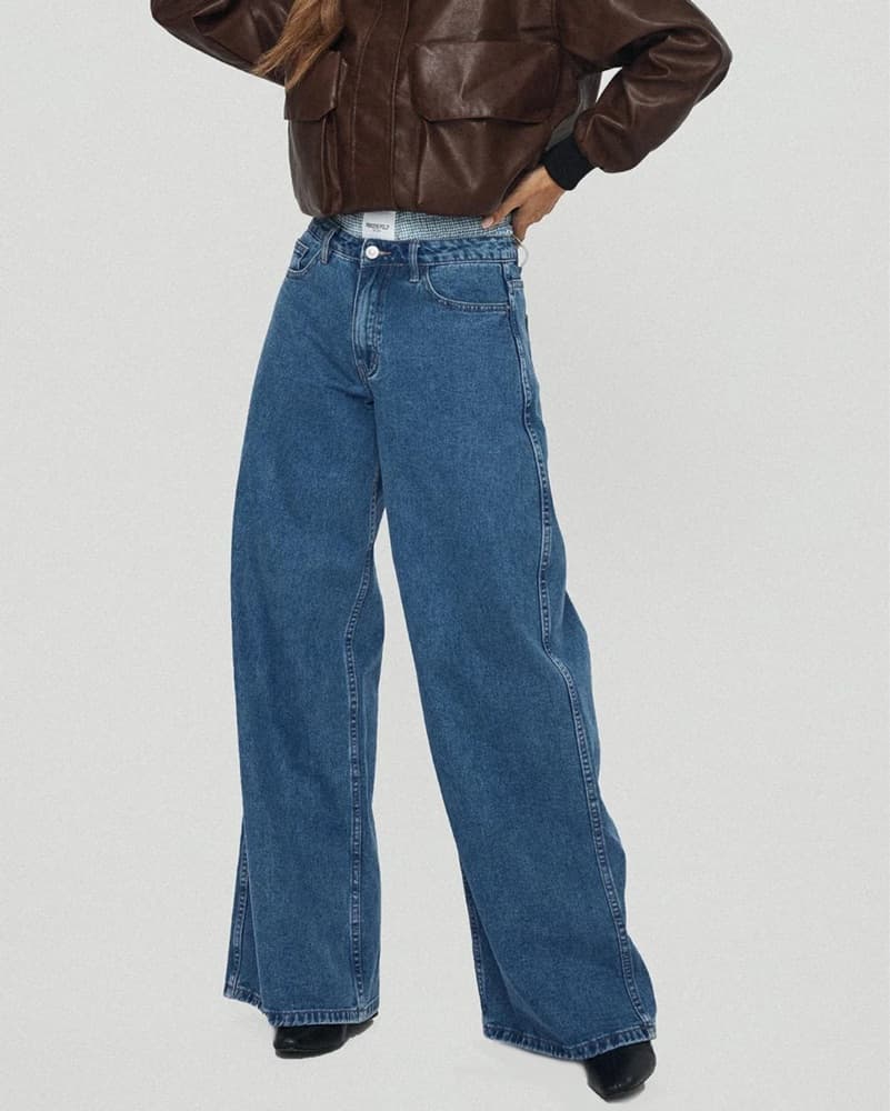 Low Rise Blue Denim Jeans  - Image 1