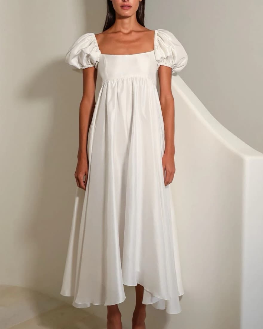 Azeeza Rory Raw Silk Midi Dress - Image 3