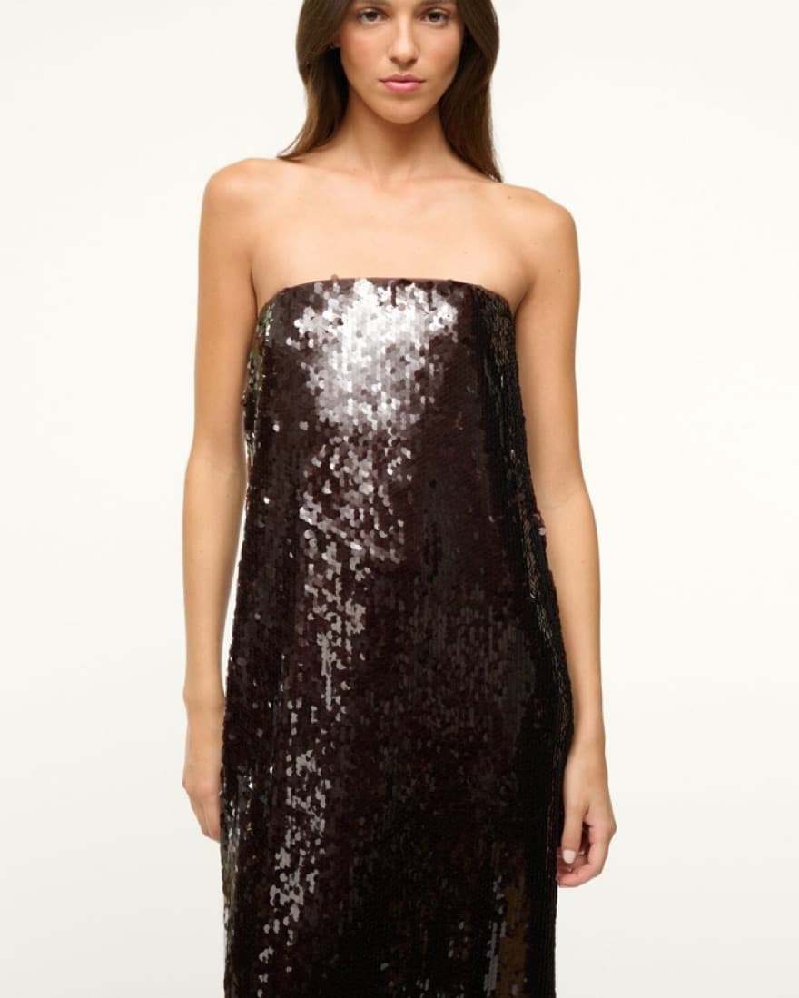 Staud Casey Dress in Bronze - Image 2