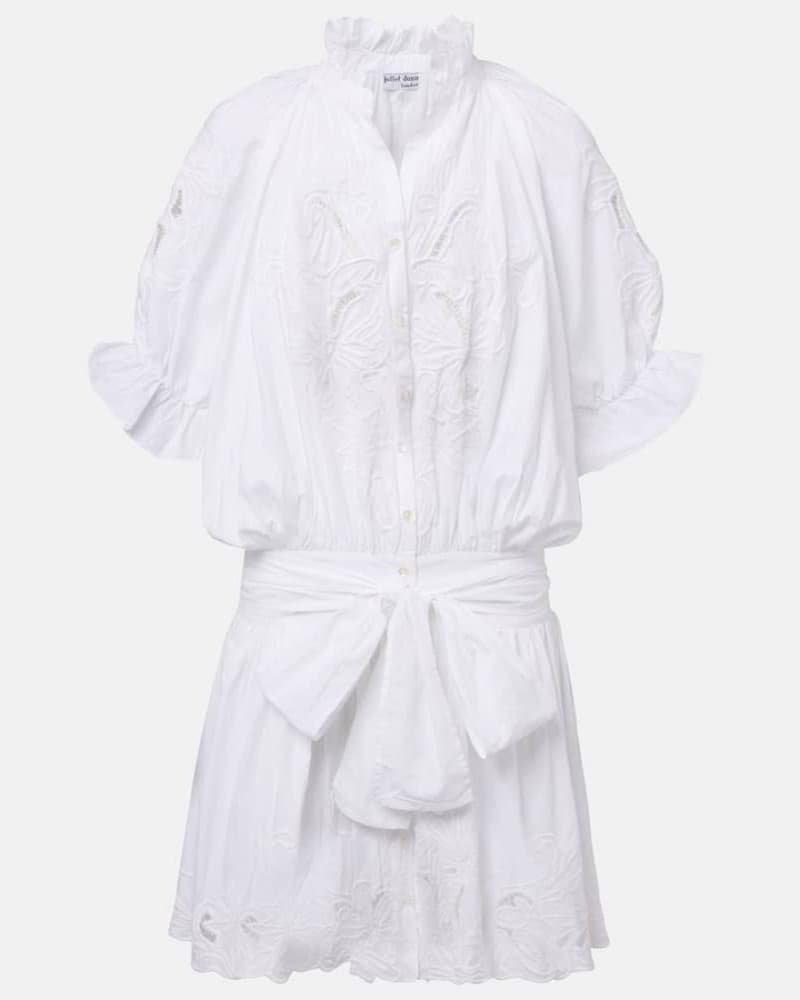 Juliet Dunn Embroidered Poplin Dress - Image 1