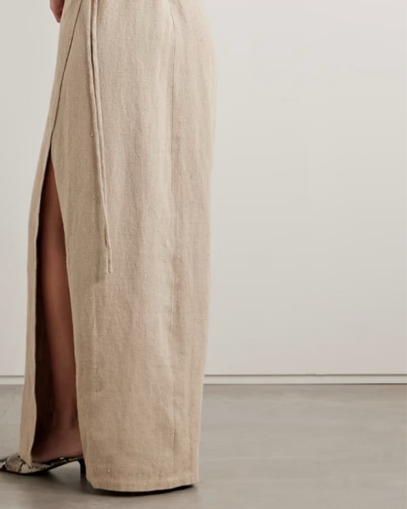 Diotima Seaford Embellished Linen Maxi - Image 4