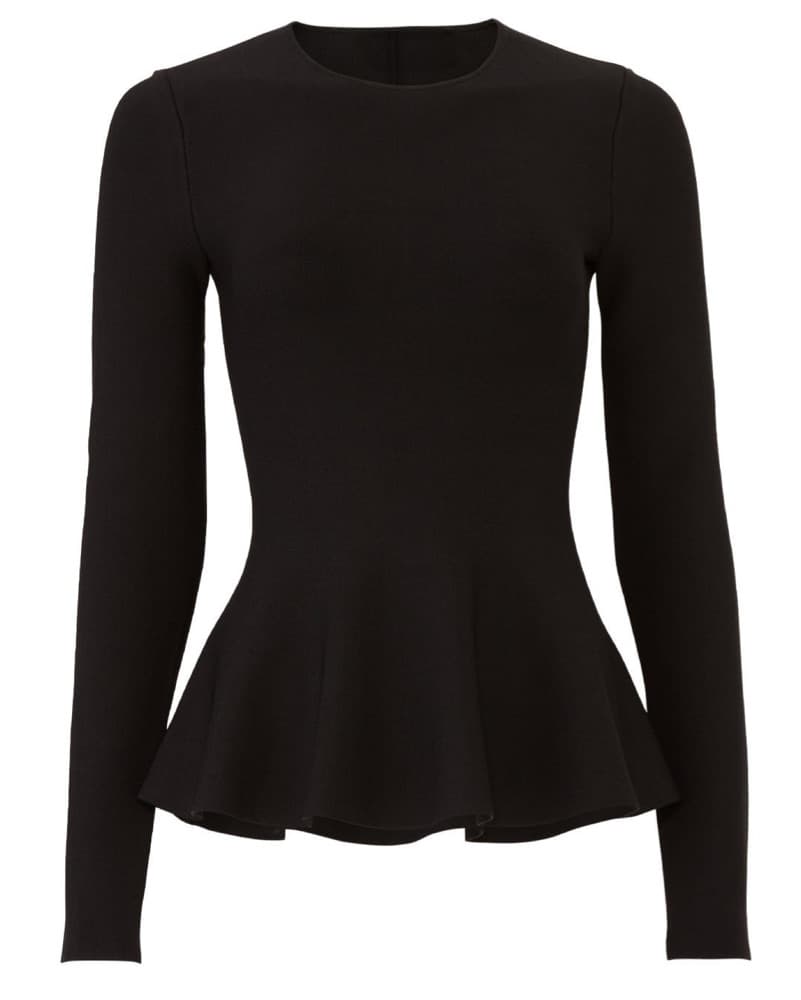 Theory Long Sleeve Peplum Top - Image 1