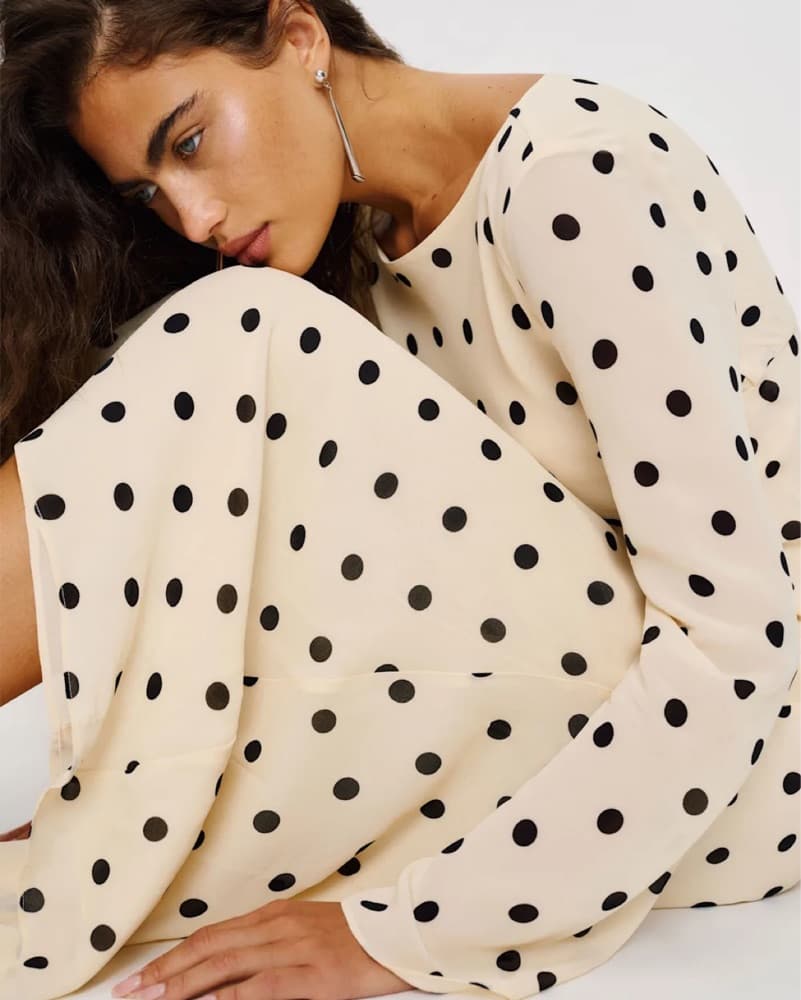 Reformation Esra Polka Dot Dress - Image 2