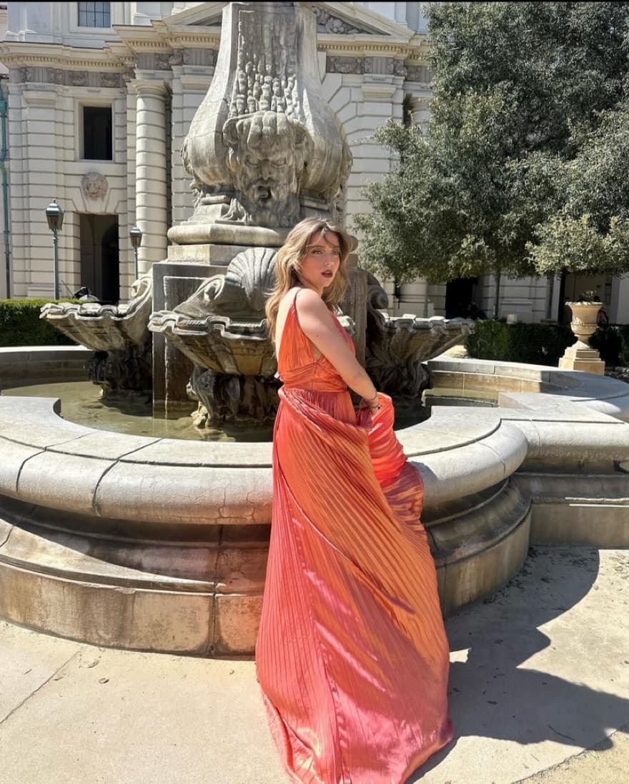 Salmon Formal Dress - Image 4
