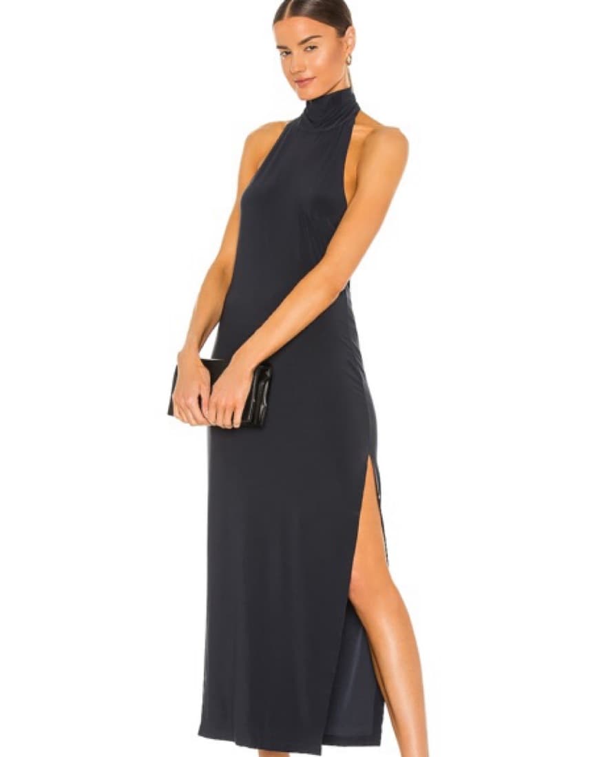 Norma Kamali Halter Turtle Dress - Image 1