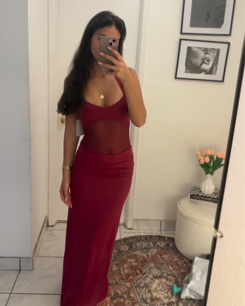 Sasha Therese Mesh Maxi Dress - Image 2