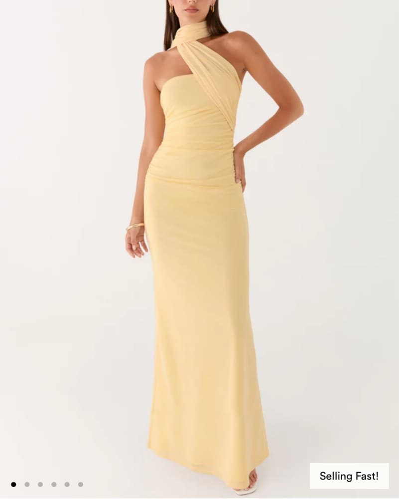 Peppermayo Songbird Max Dress Yellow - Image 1