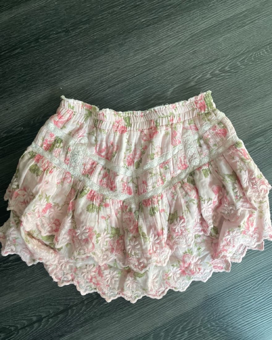 LoveShackFancy Floral Skirt - Image 3