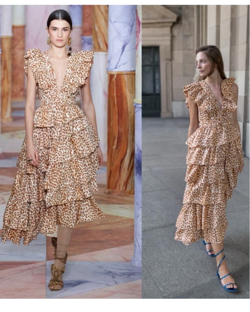 Ulla Johnson Leopard Print Ruffle Dress  - Image 1