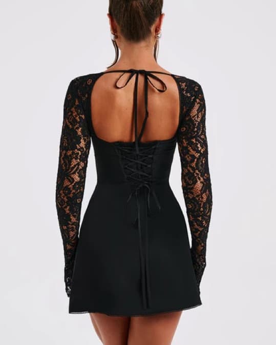 Babyboo Laced Sleeve Dress - Image 3