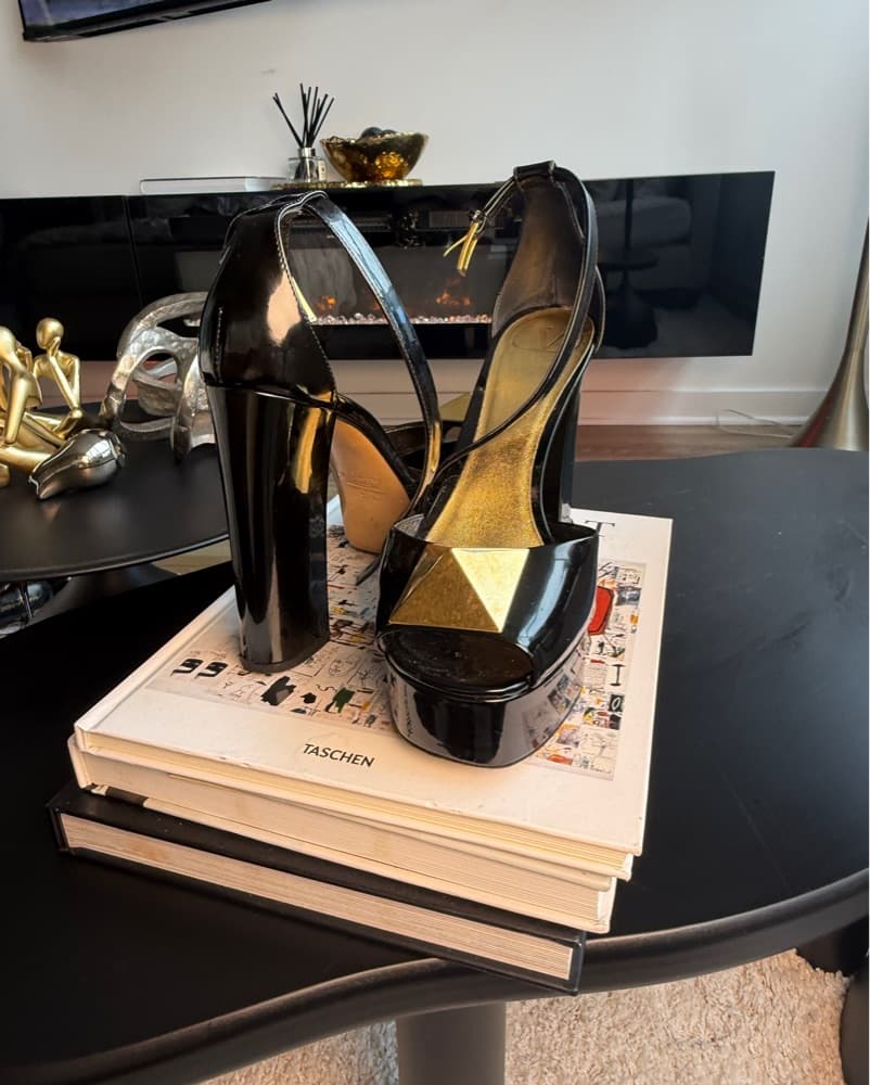 Striking Sculptural Platform Heels - Image 1