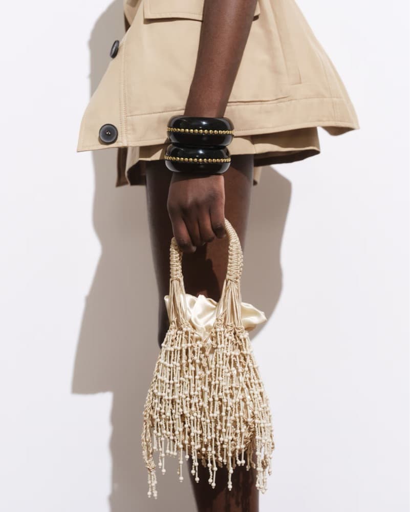 Beaded Cream Bag from Mango - Image 2