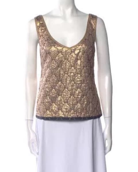Vintage 2002 Prada Gold Top - Image 2