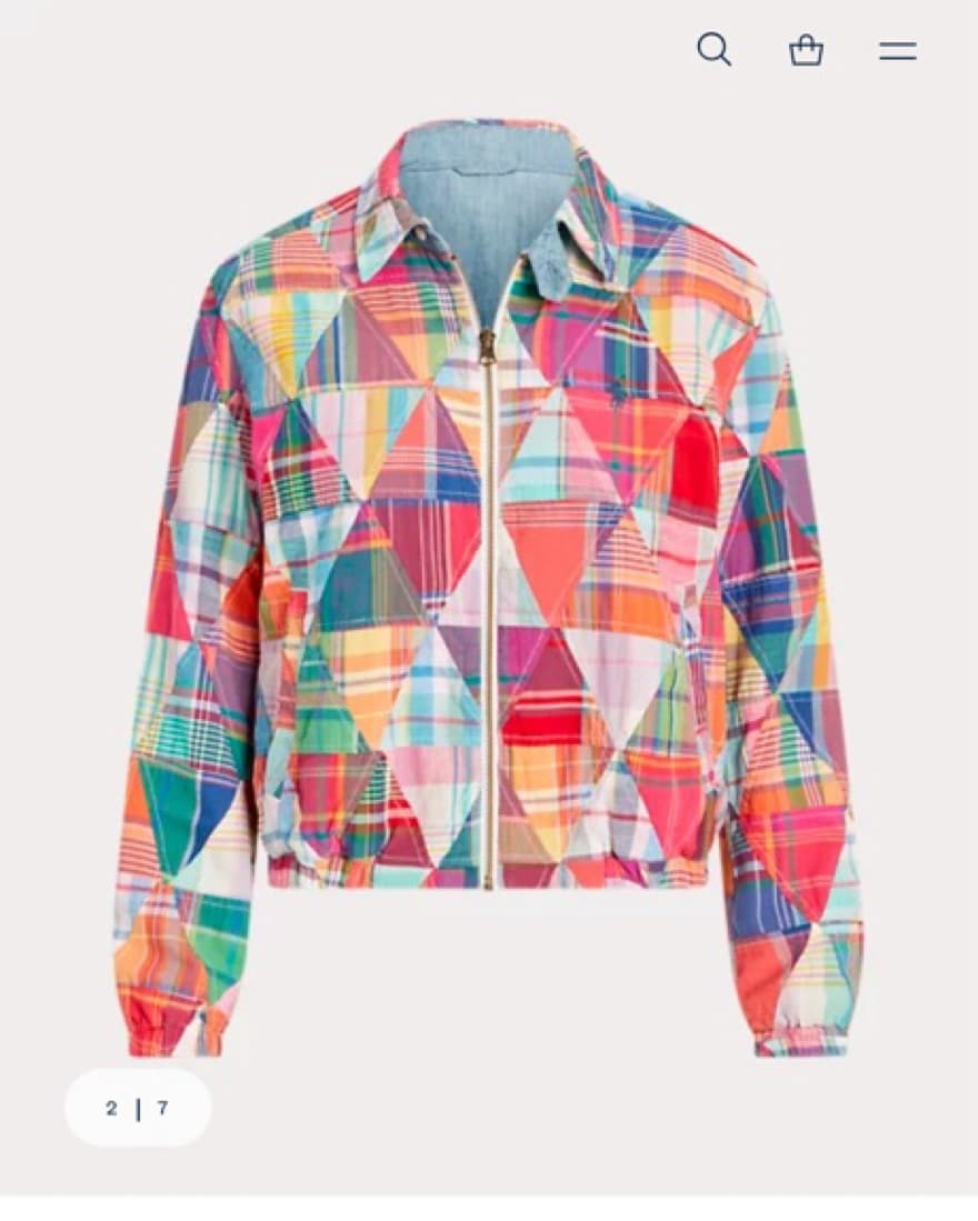 Ralph Lauren Madras Bomber Jacket - Image 1