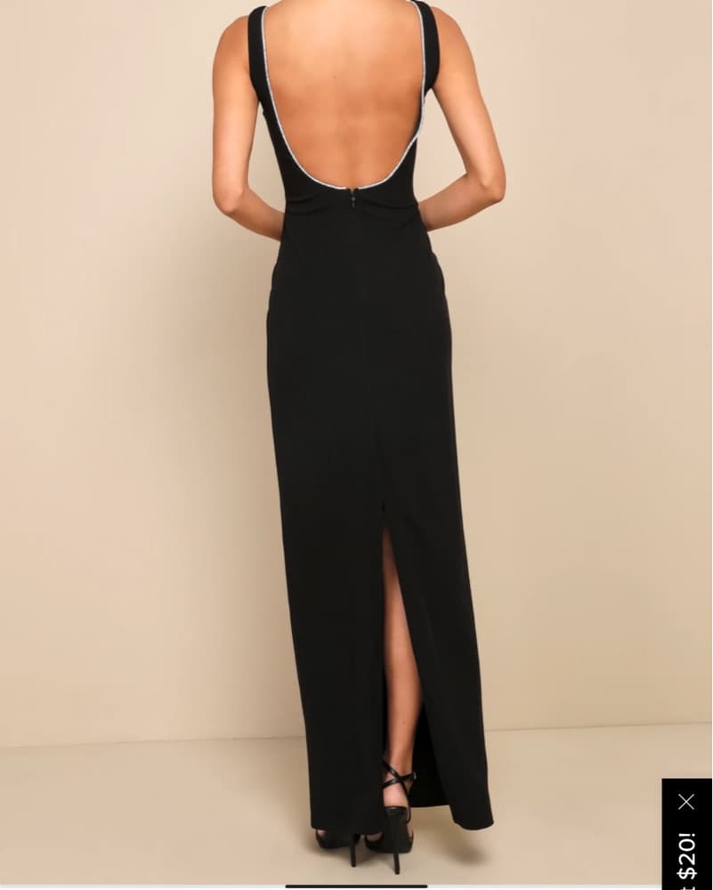 Elegant Black Maxi Dress - Image 2