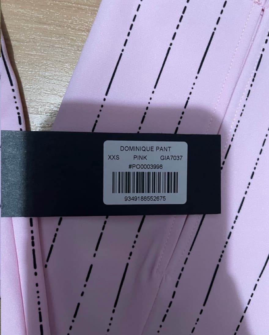 nwt iamgia dominique pant pink pinstripe - Image 4