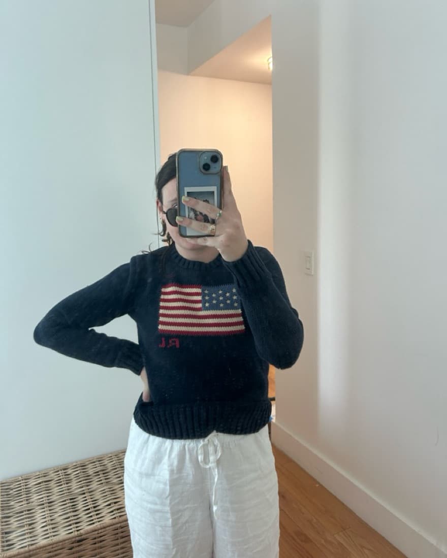 Polo Navy Flag Sweater - Image 2