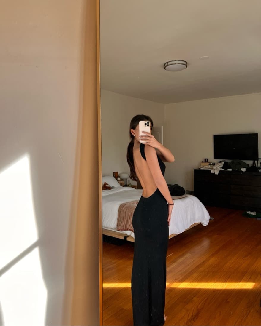 Black Open Back Gown  - Image 4