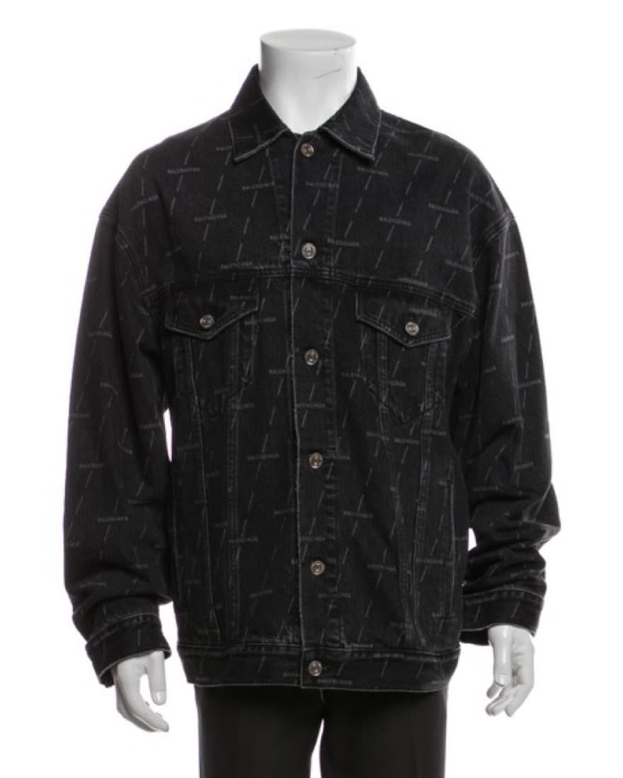 Balenciaga Oversized Black Denim Jacket - Image 3