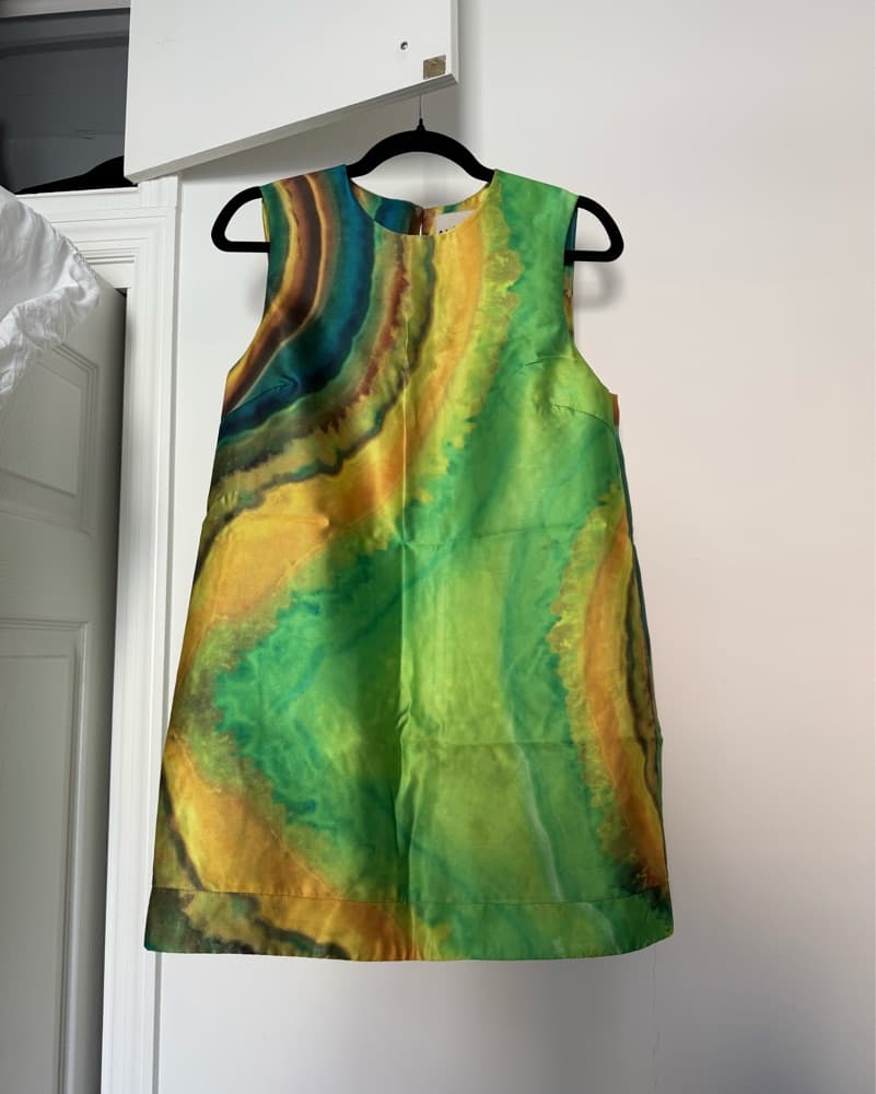 Alemais Iris Mini Dress in Green - Image 5