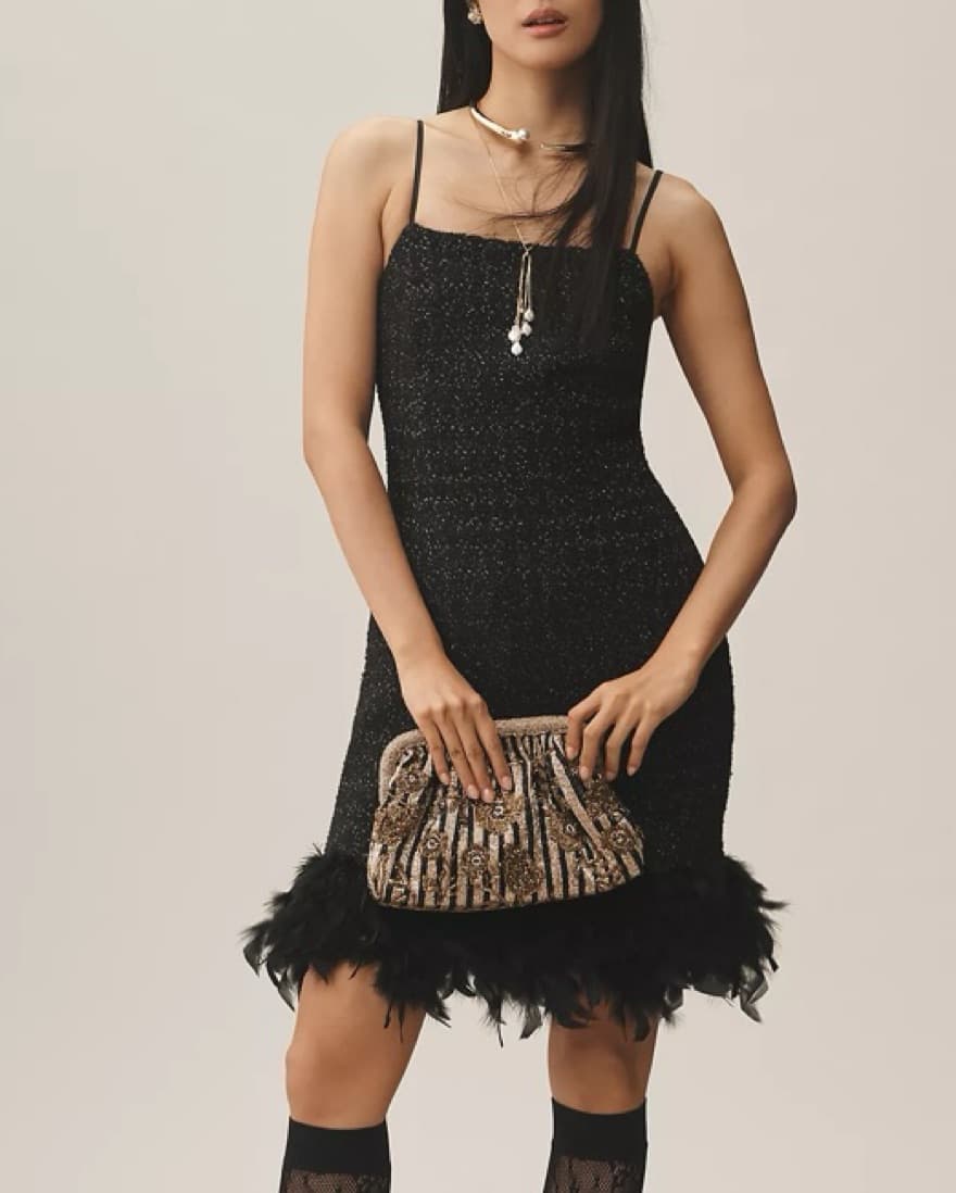 Anthropologie Beaded Frankie Clutch - Image 1