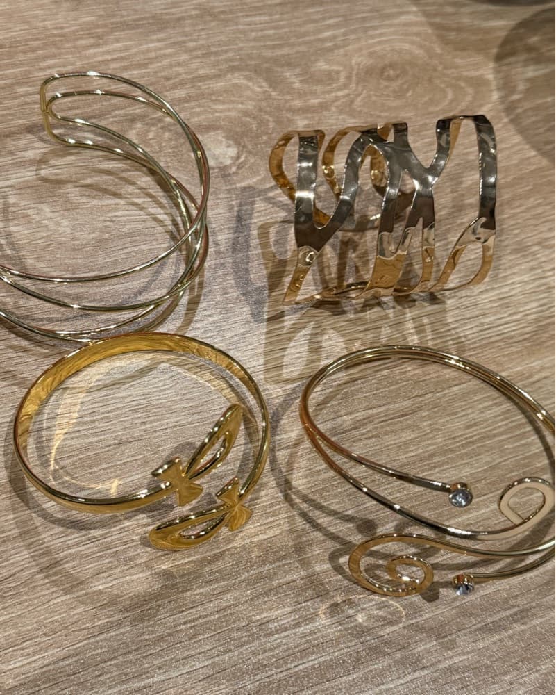 Four Gold Arm Bangles/Cuffs (Cleopatra) - Image 2