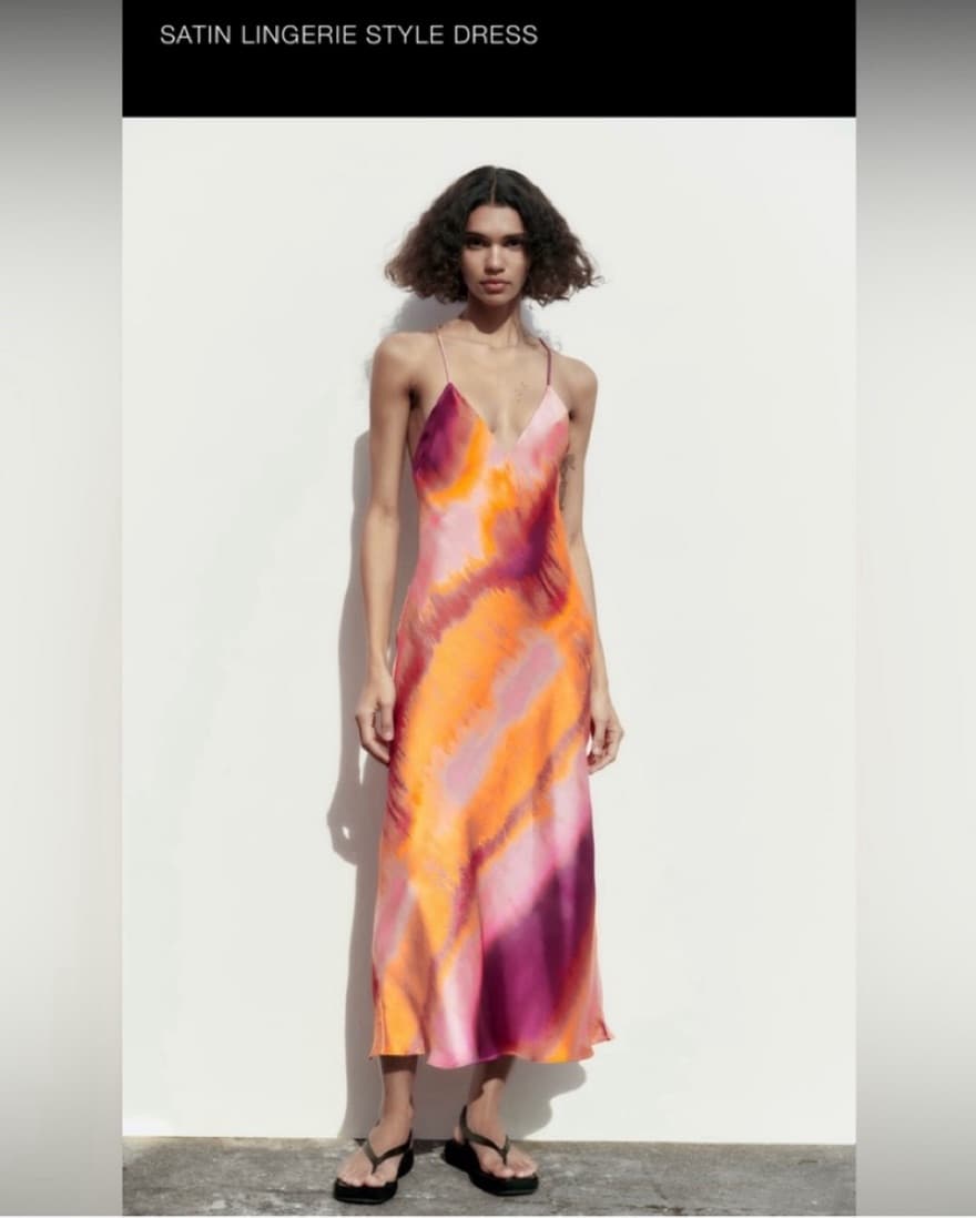 Zara Satin Lingerie Style dress - Image 1