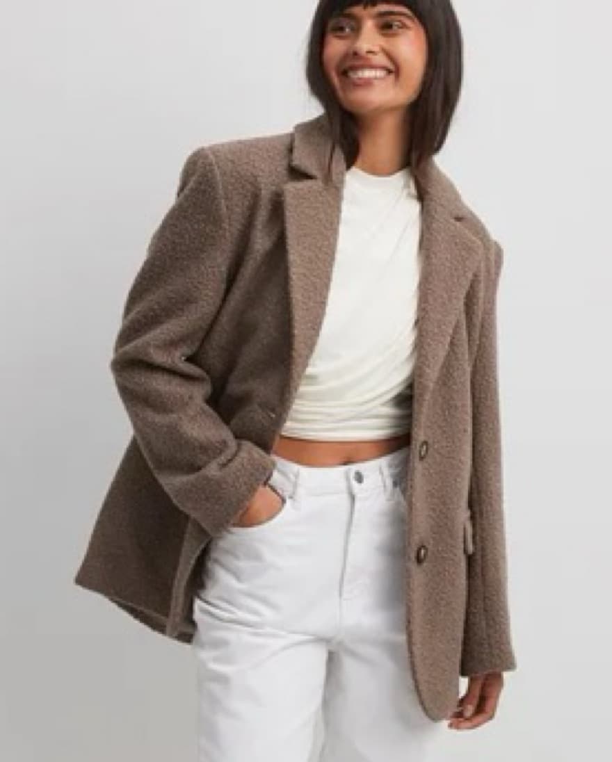 Sold Out Sherpa Blazer Brown - Image 1