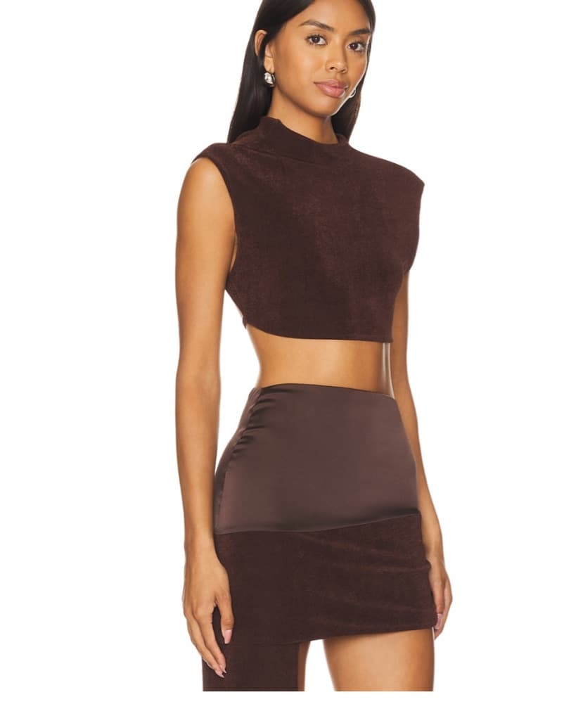Brown Assymetric Two Piece Set - Image 3