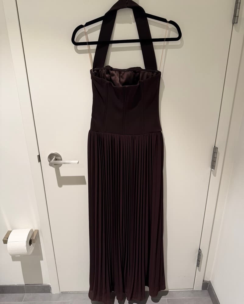 Meshki Stacie Pleated Halter Maxi Dress - Image 5