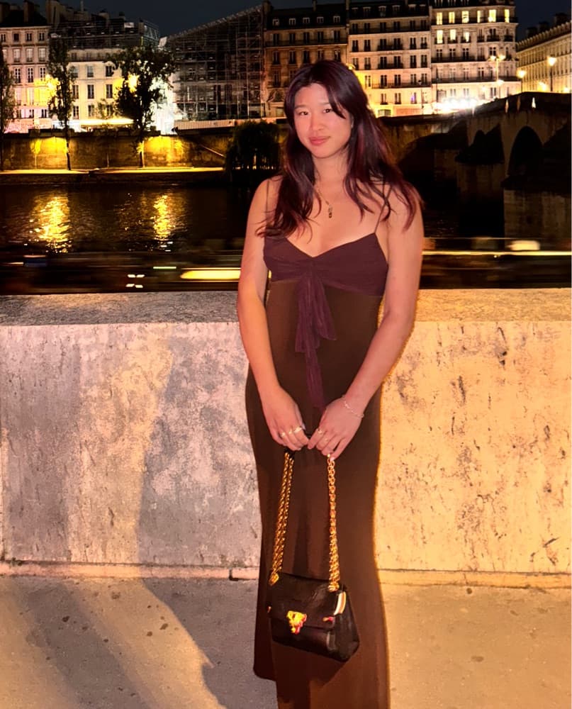 Vintage Elegant Burgundy Dress - Image 1