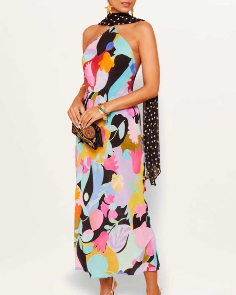 Rixo Silk Scarf Dress - Image 2