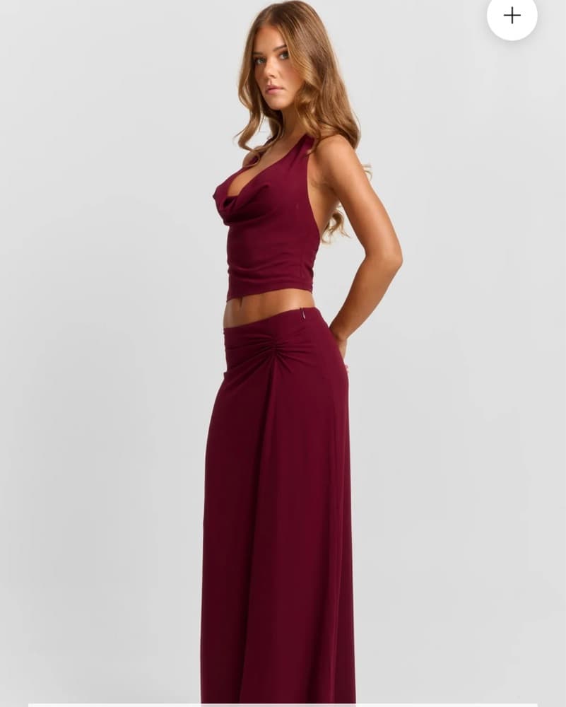  Burgundy Halter Set - Image 1