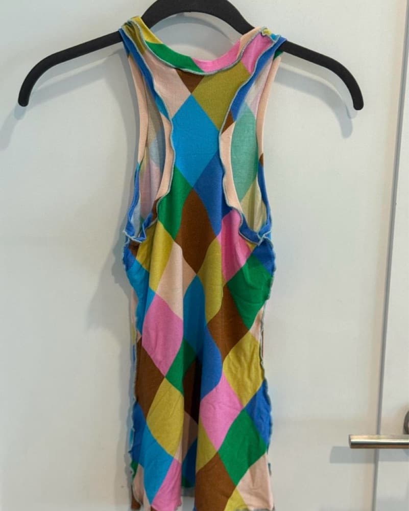 Seidres Knit Patterned Racerback Tank - Image 3
