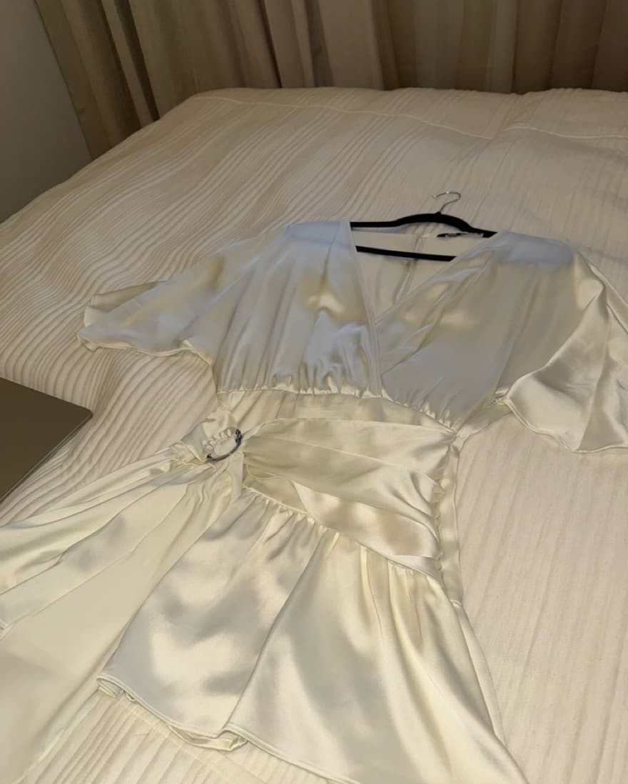 SATIN EFFECT SHORT JUMPSUIT DRESS - Image 3