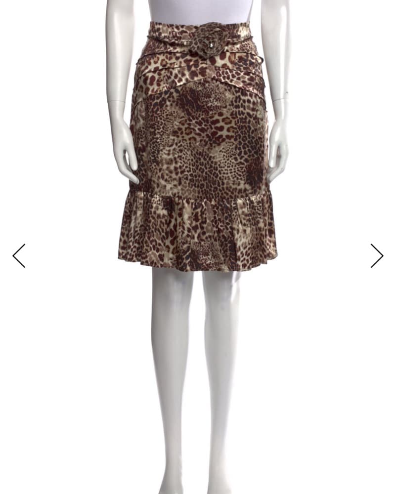 Vintage Blumarine Leopard Skirt - Image 1