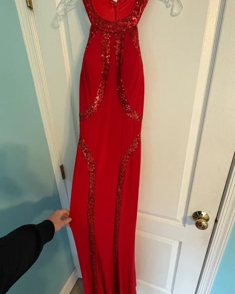Faviana Red Dress  - Image 4